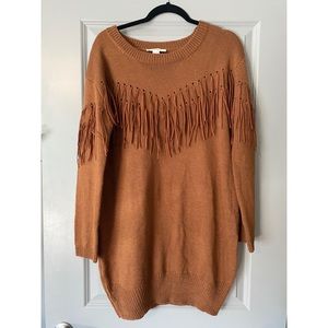 Fringe Sweater Dress